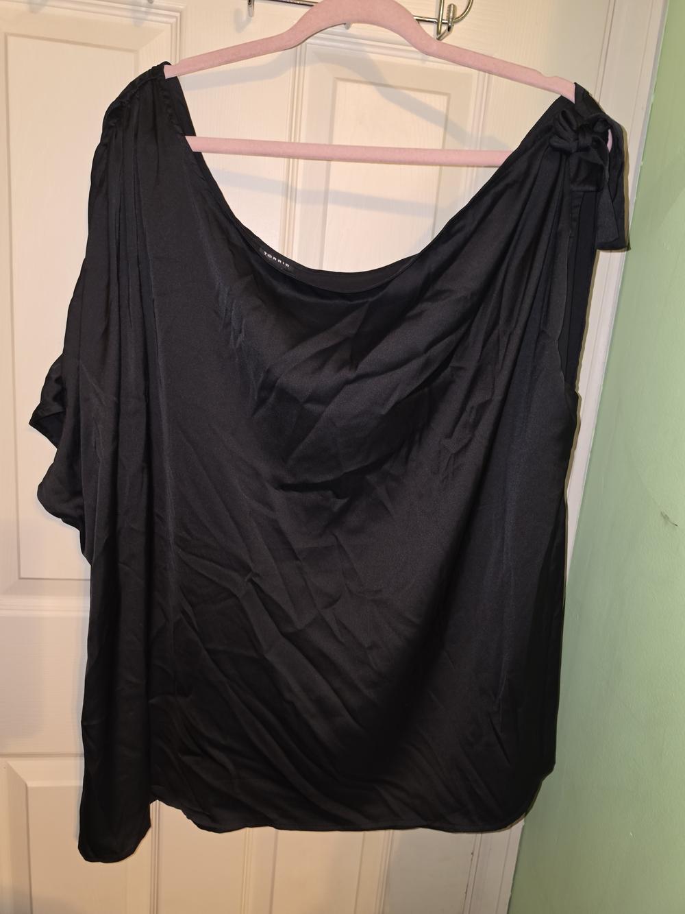 torrid Black Off-Shoulder Drape Blouse